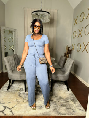 “Ribbed Cutie” Set Blue