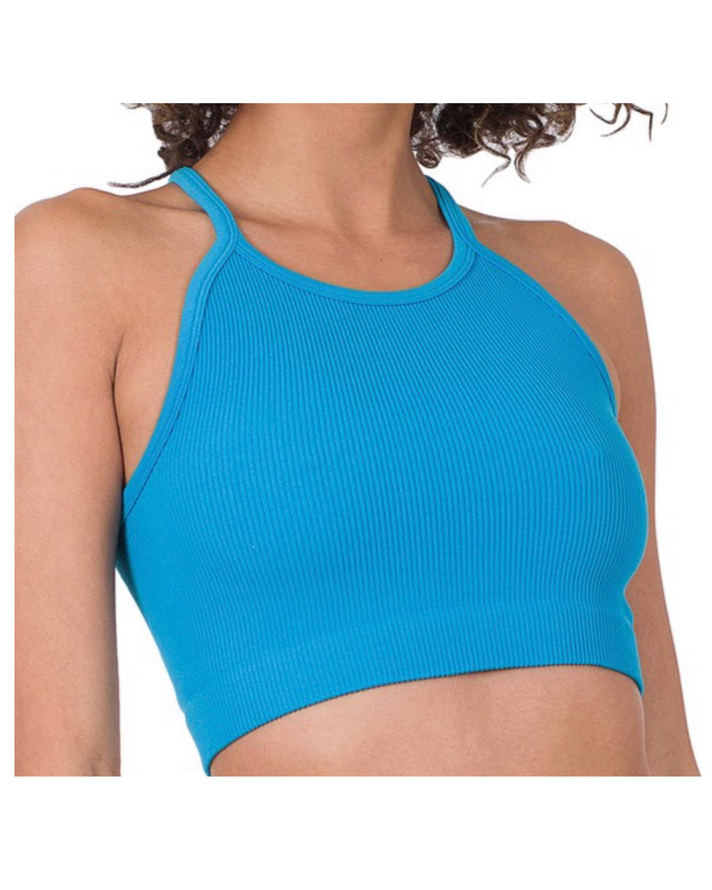 “Ribbed Cami” Top Blue