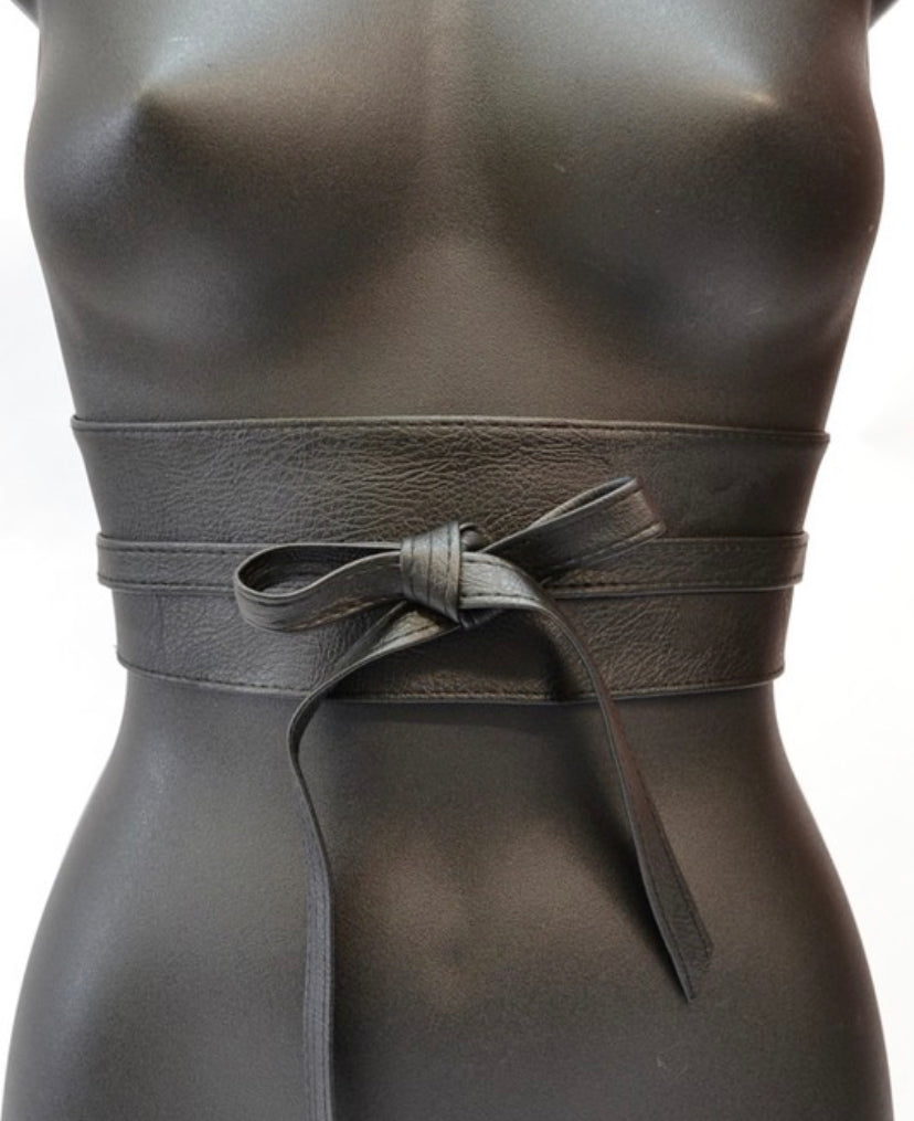 “Faux Leather Wrap Belt”