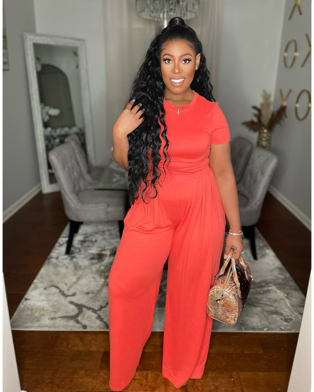 “Low Key Boujie” Set Coral